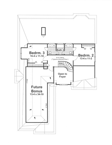 Second Floor image of GREENWICH House Plan